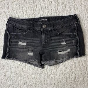 Express Distressed Jean Shorts Size 4